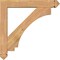 Ekena Millwork Imperial Arts and Crafts Smooth Bracket w/ Offset Brace, Western Red Cedar, 5 1/2"W x 30"D x 30"H BKT0604X30X30IMP03SWR - alternate 3
